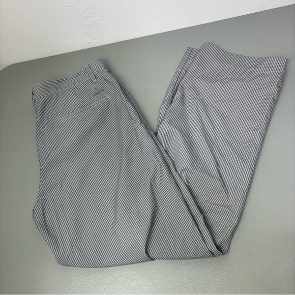 Adidas Checkered Men's Golf Pants Preppy 36X32 Gray Straight Leg Casual - Picture 1 of 15